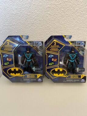 Lot of 2 DC Bat-Tech Suit Batman 4-Inch Action Figure 1st Edition